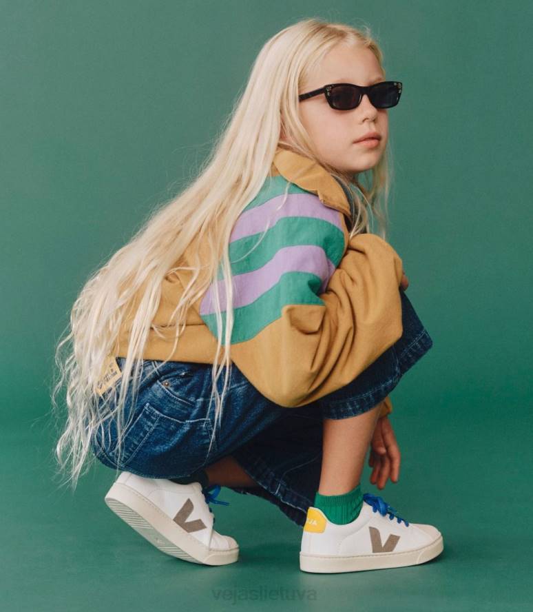 avalynė Veja Esplar Laces be chromo odinis baltas moonrock tonikas vaikai F4NX331
