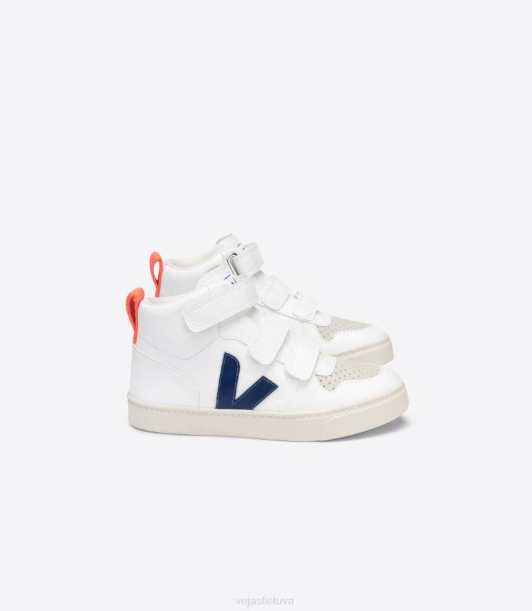 avalynė Veja v-10 mid cwl white cobalt orange fluo vaikai F4NX346