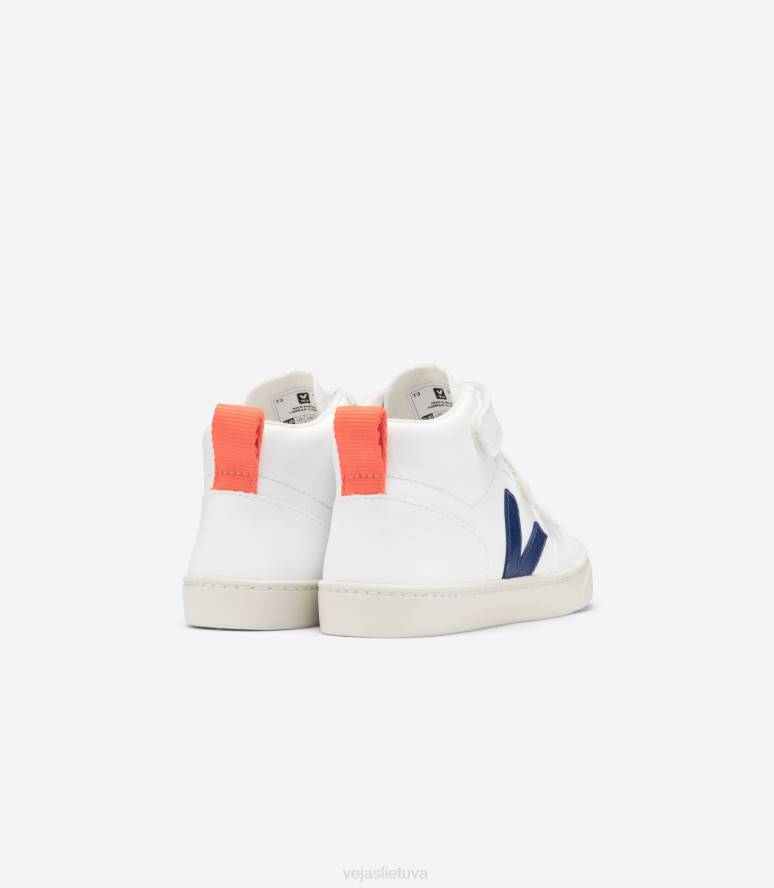 avalynė Veja v-10 mid cwl white cobalt orange fluo vaikai F4NX346