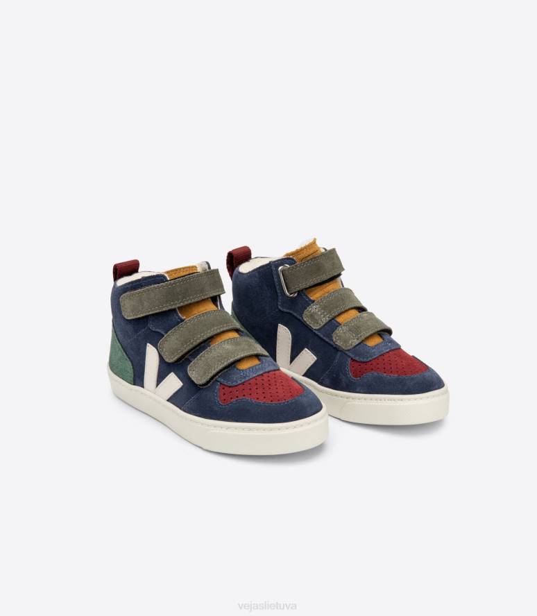 avalynė Veja v-10 mid fured suede multico nautico cyprus vaikai F4NX352