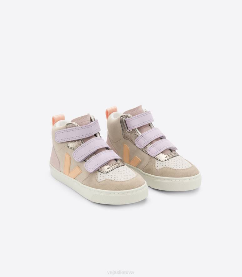 avalynė Veja v-10 mid suede multico migdolinis persikas vaikai F4NX350