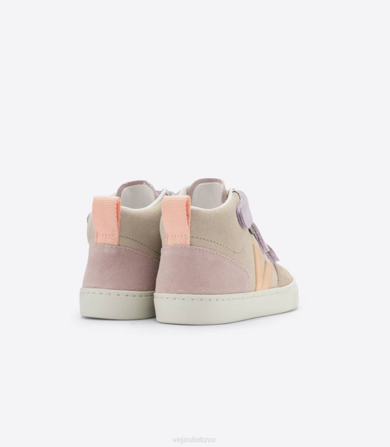 avalynė Veja v-10 mid suede multico migdolinis persikas vaikai F4NX350