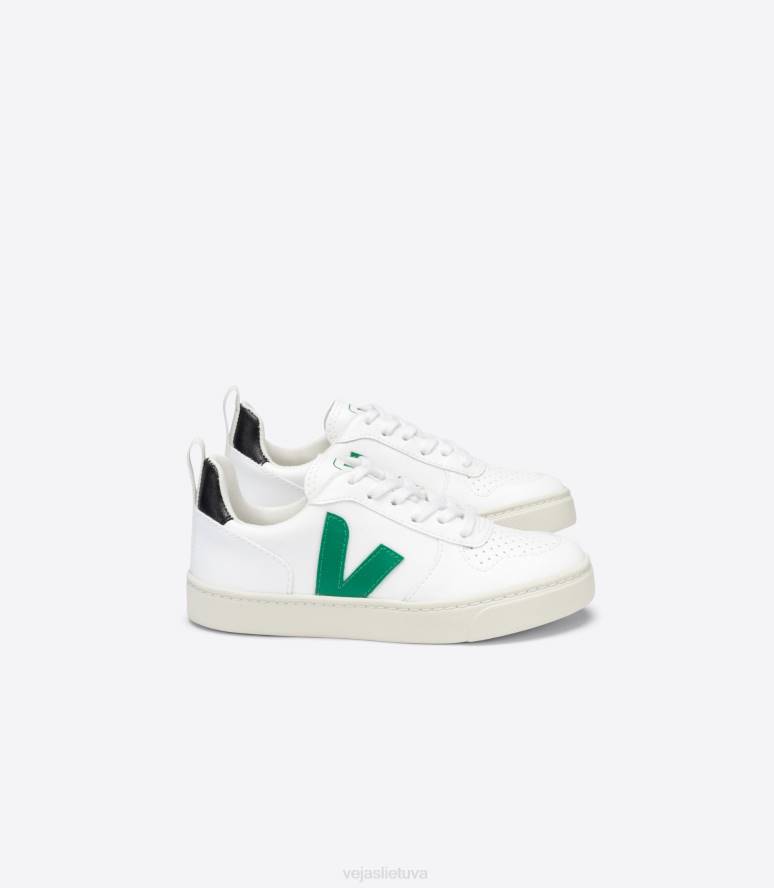 avalynė Veja v-10 raišteliai cwl white emeraude juoda vaikai F4NX368