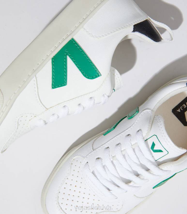 avalynė Veja v-10 raišteliai cwl white emeraude juoda vaikai F4NX368
