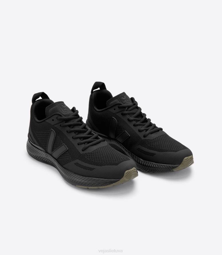 avalynė Veja impala inžinerinio tinklelio visiškai juodas kaki vyrų F4NX219