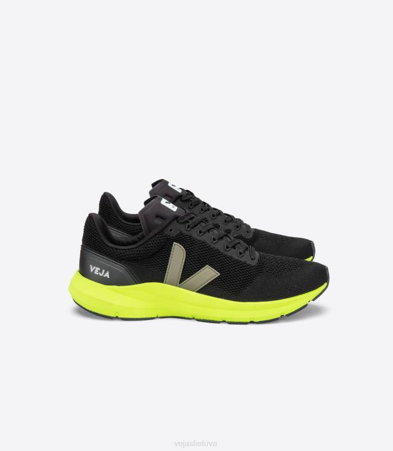 avalynė Veja marlin lt v-knit black kaki jaune fluo vyrų F4NX205